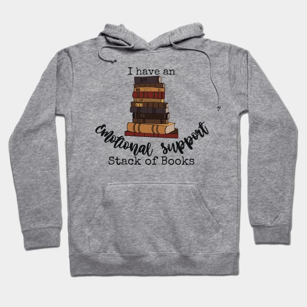 Emotional Support Books - Black Hoodie by SouzouInc